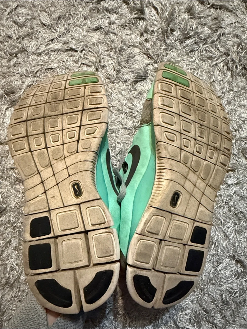 Nike Women’s Mint Green and Gray Running Sneakers